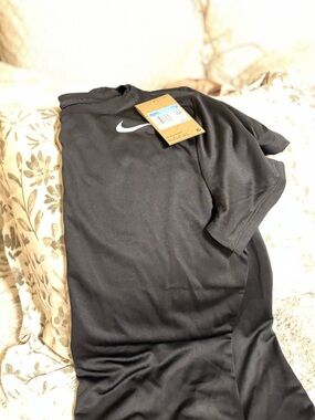 Nike Black Tee with White Swoosh